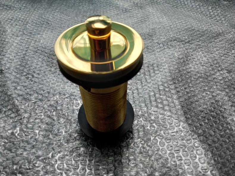 Basin Bidet Wastes UK. Antique Gold Plated Brass. Slotted.